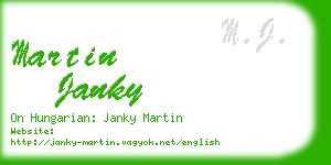 martin janky business card